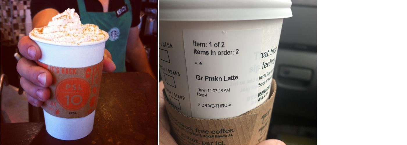 Starbucks Menu