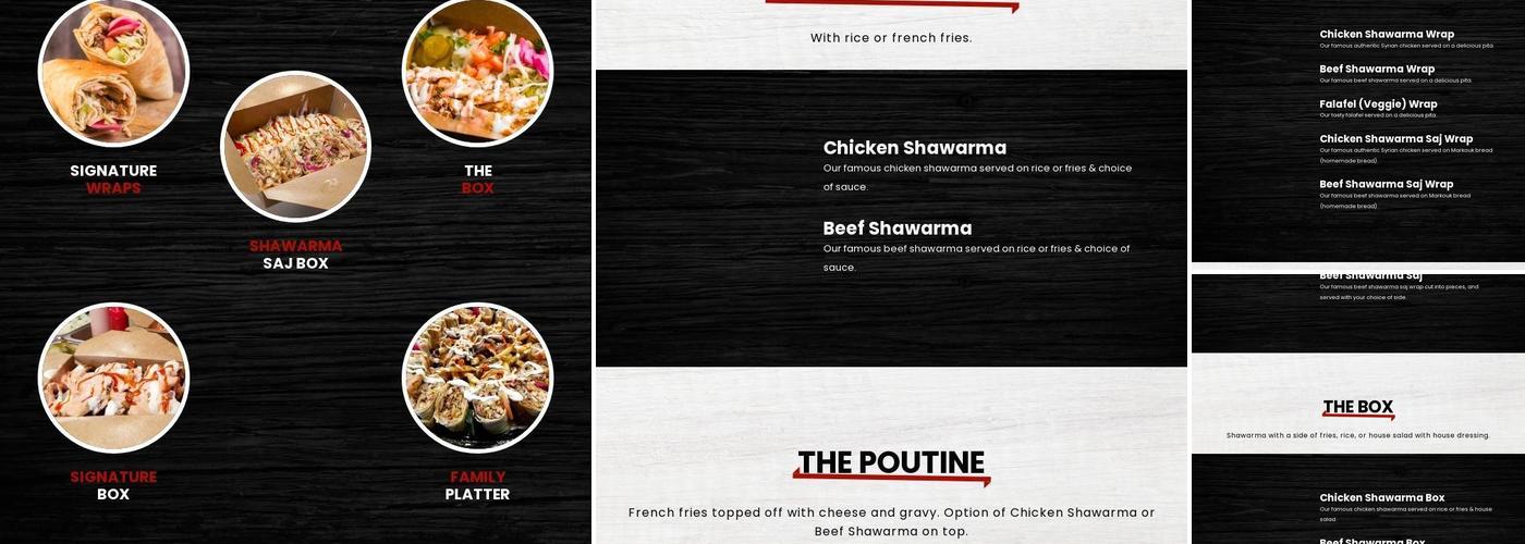 Shawarma Box Menu