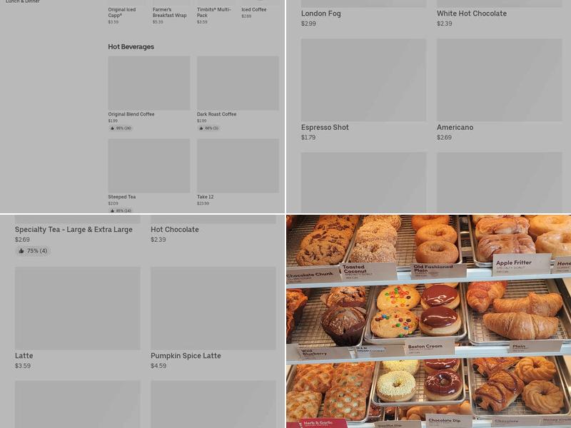 Tim Hortons Menu