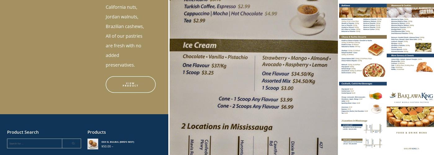 Baklawa King Inc Menu