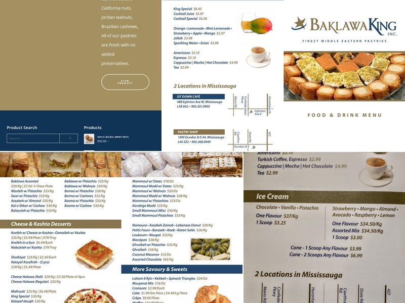 Baklawa King Inc Menu