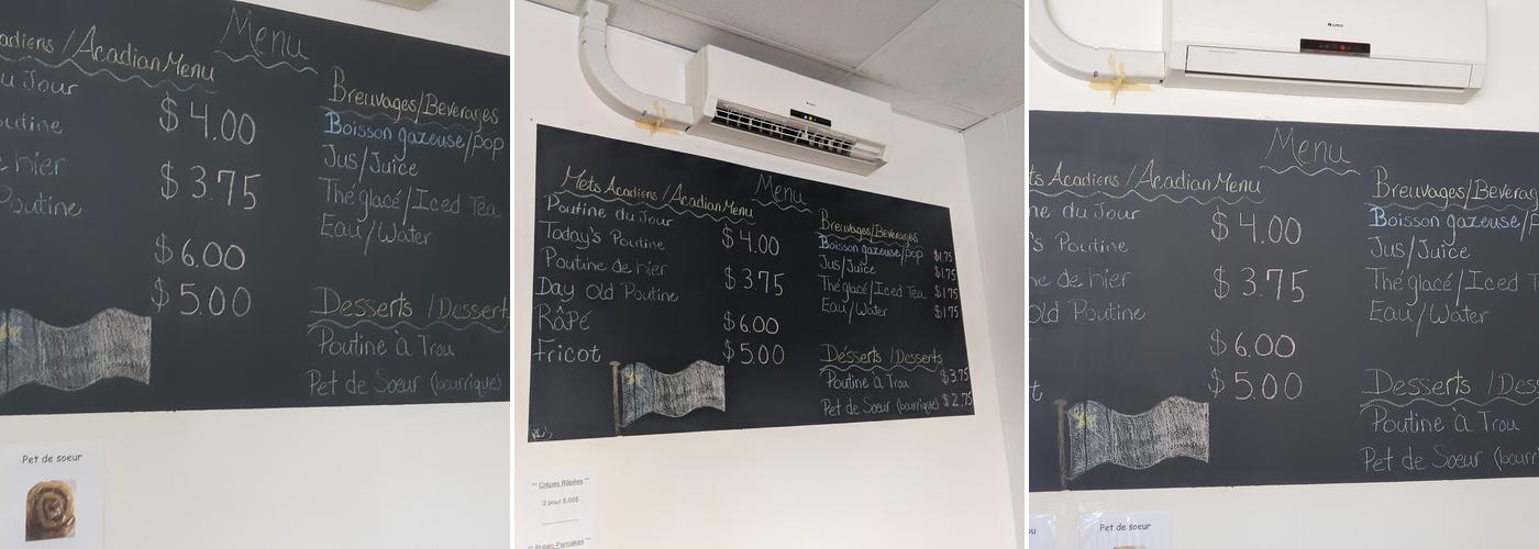 Chez Memere Poutine & Rape Inc Menu