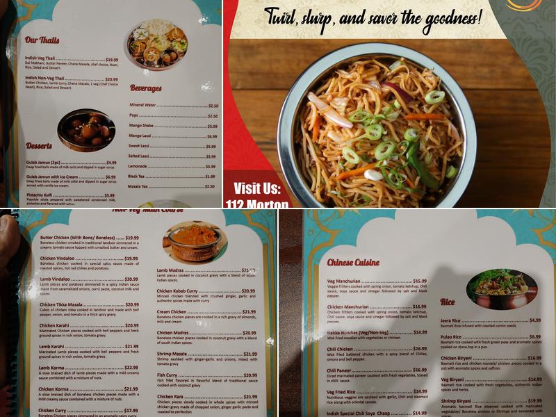 Indish Menu