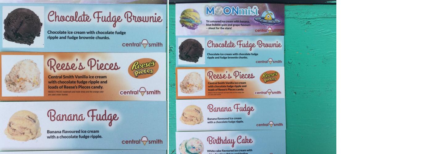 Frosty's TLC Scoops Ice Cream Menu