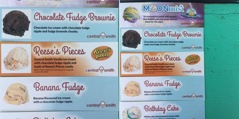 Frosty's TLC Scoops Ice Cream Menu