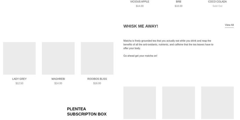 Plentea Menu
