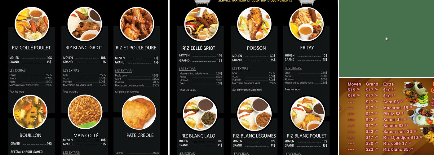Casse croûte Saveur 509 Menu