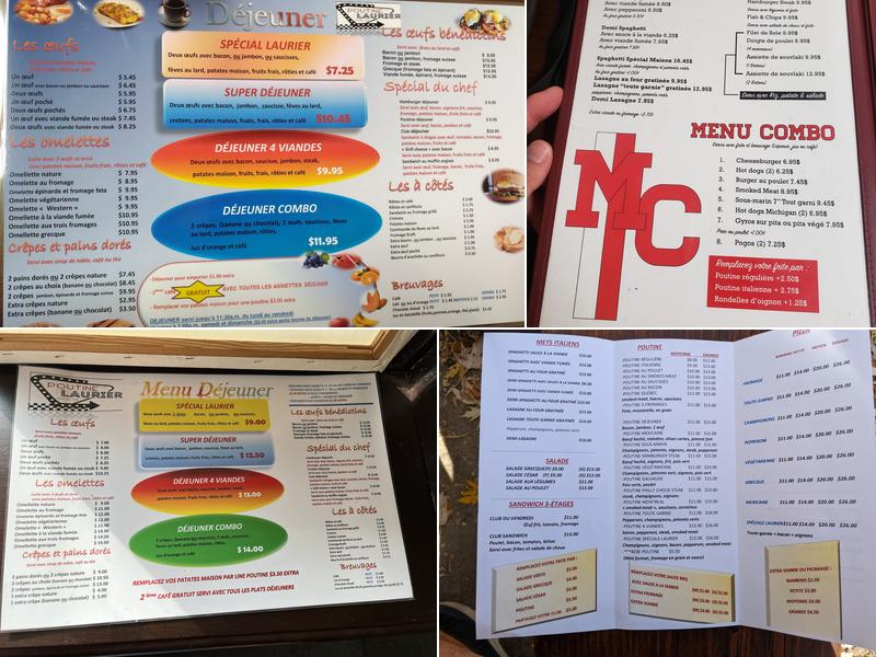 Poutine Laurier Restaurant Menu