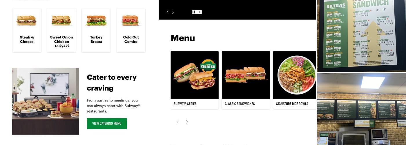 Subway Menu