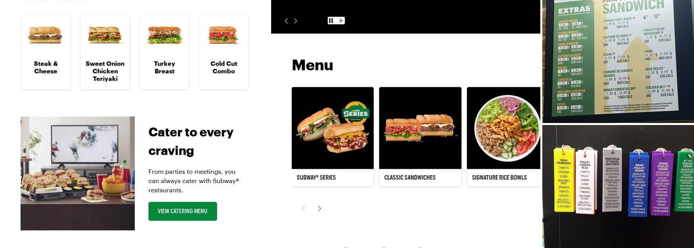 Subway Menu
