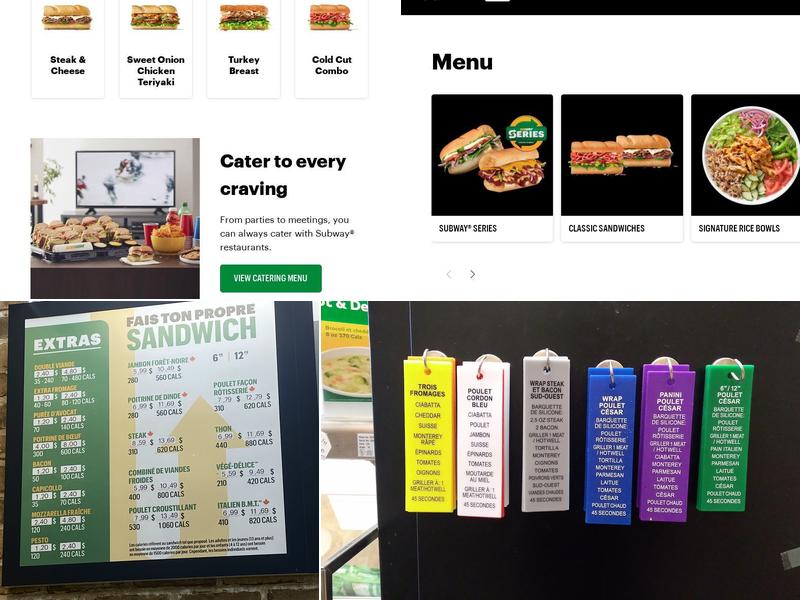 Subway Menu