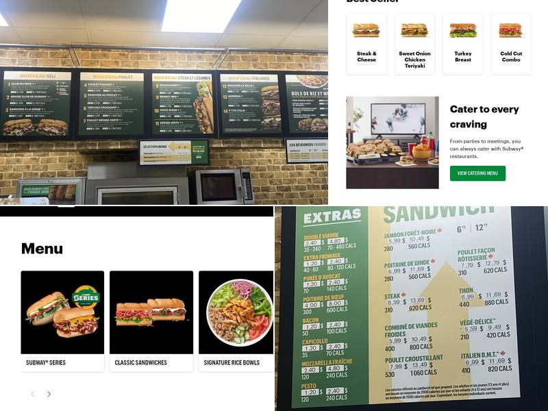 Subway Menu