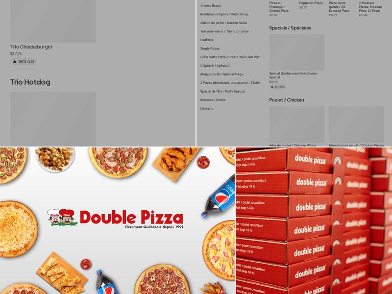 Double Pizza Menu