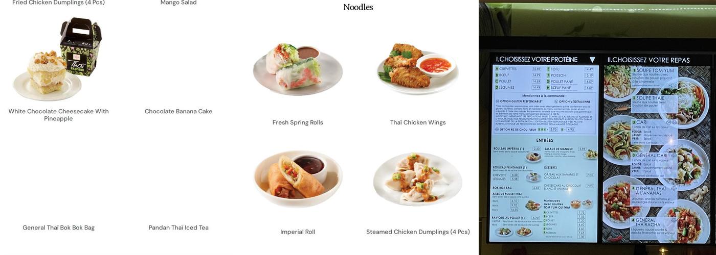 Thai Express Restaurant Mont-Royal Menu