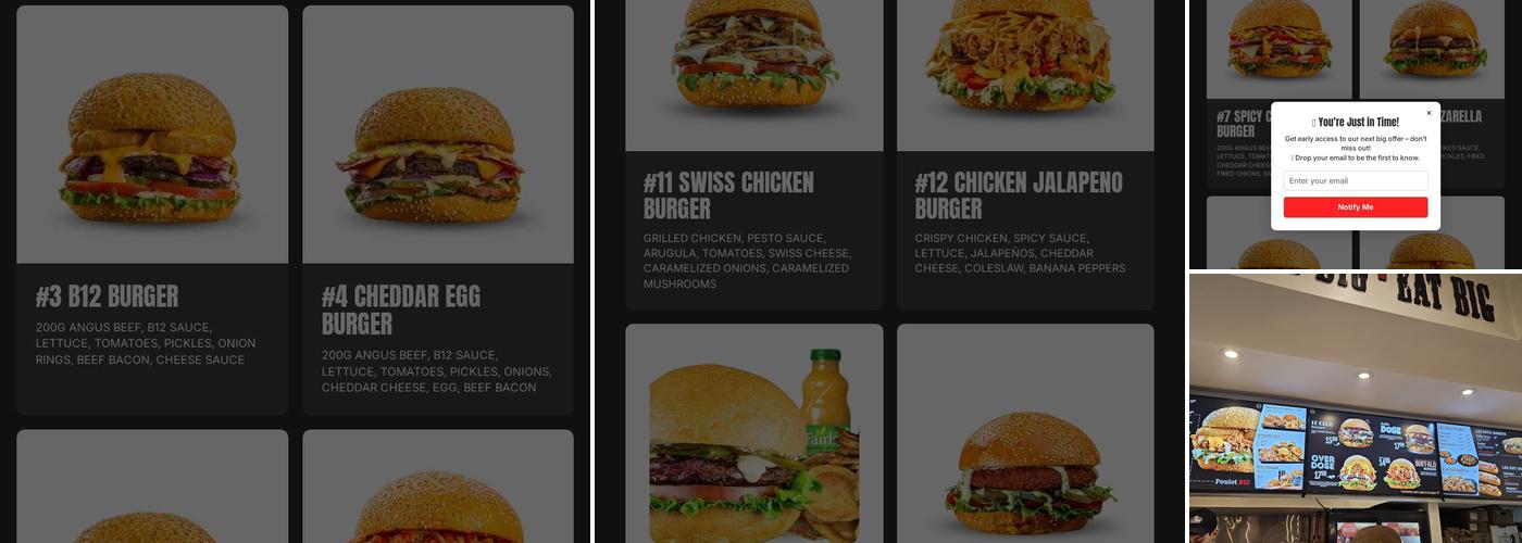 B12 Burger CDN Menu