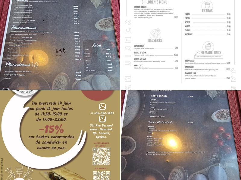 Le Platana Menu