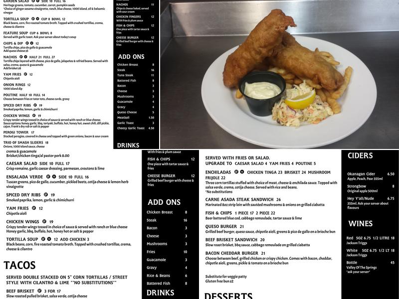 Three Lions Social House / Chumley's Restaurant Menu