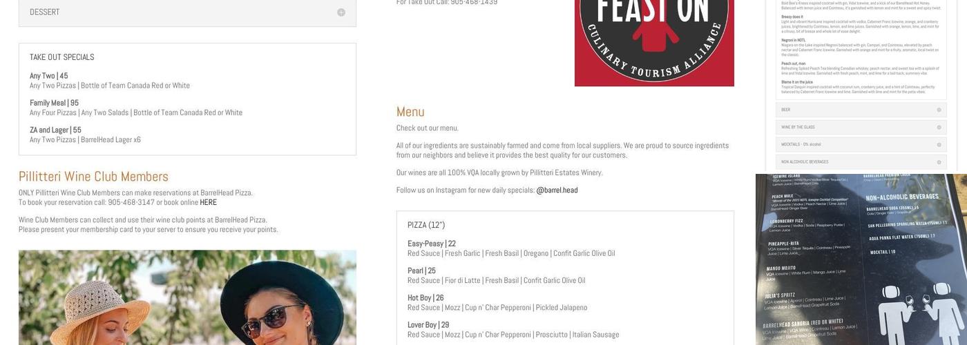 BarrelHead Menu