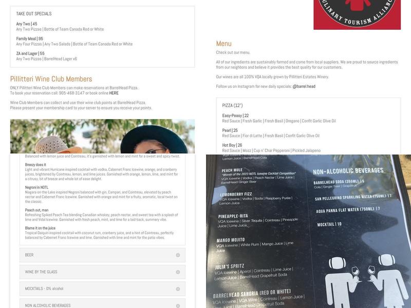 BarrelHead Menu