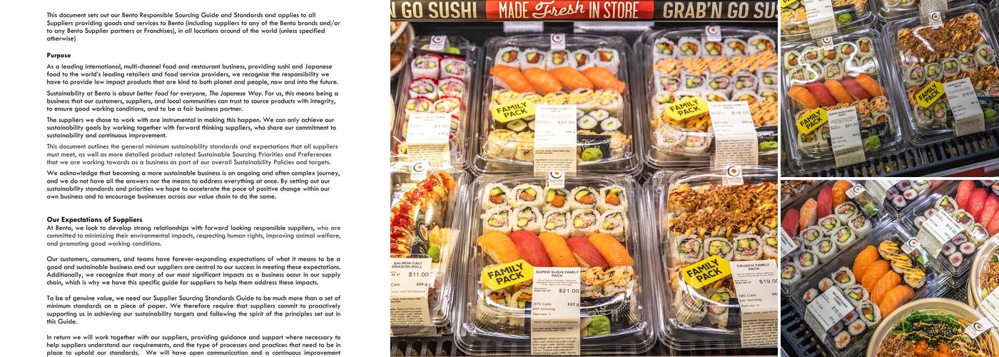 Bento Sushi Menu