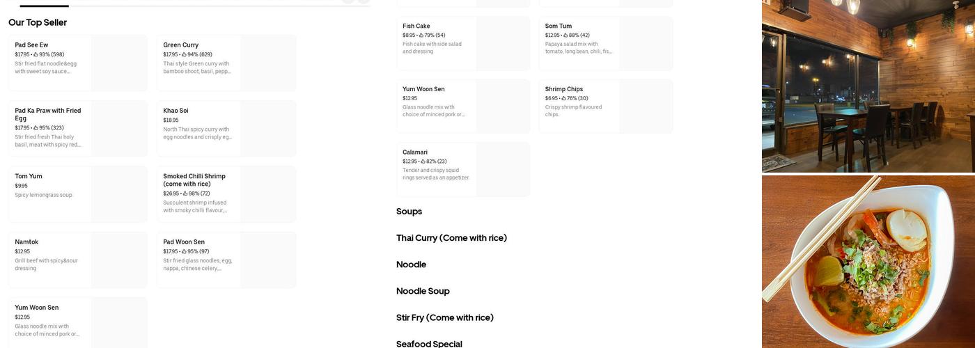 Ayothaya Thai Kitchen Menu