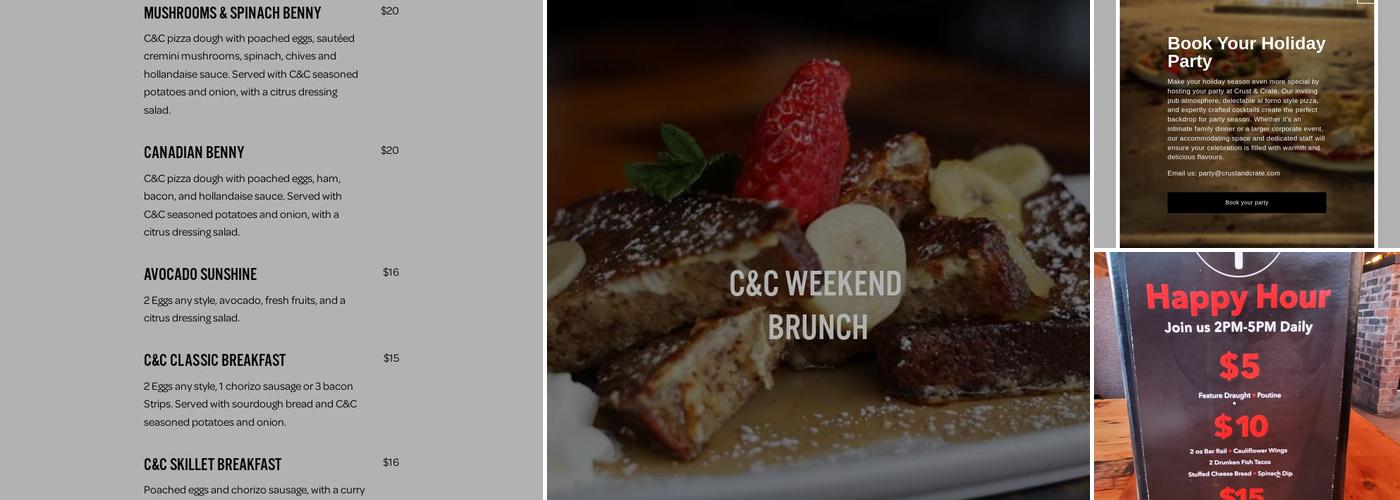 Crust & Crate Fast Fired Pizza Pub Menu