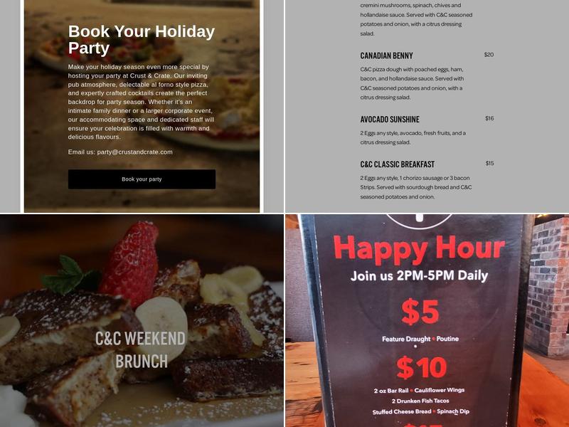 Crust & Crate Fast Fired Pizza Pub Menu