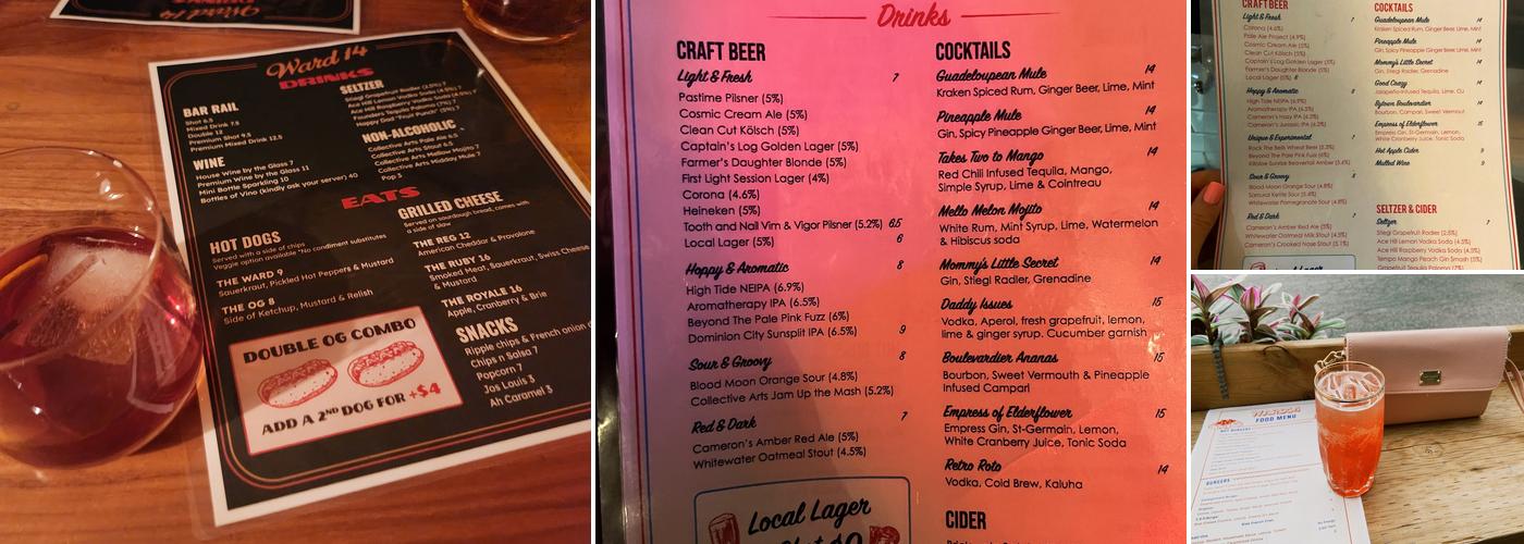 WARD 14 Menu