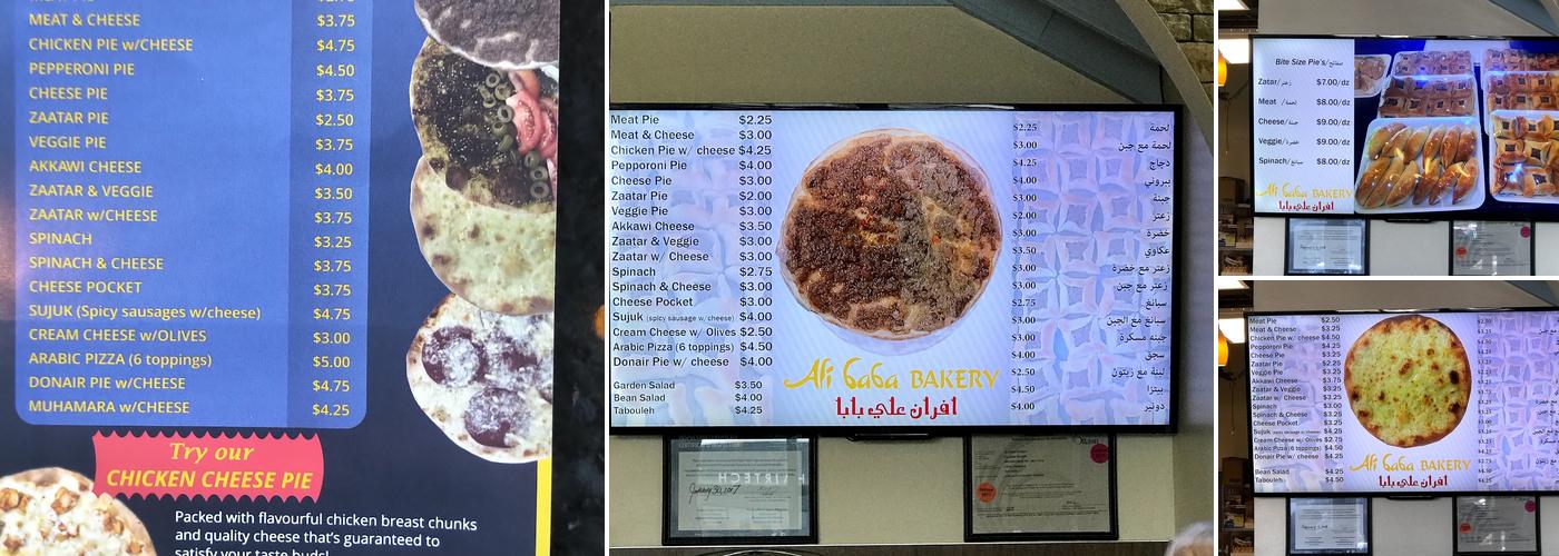 Ali Baba bakery Menu