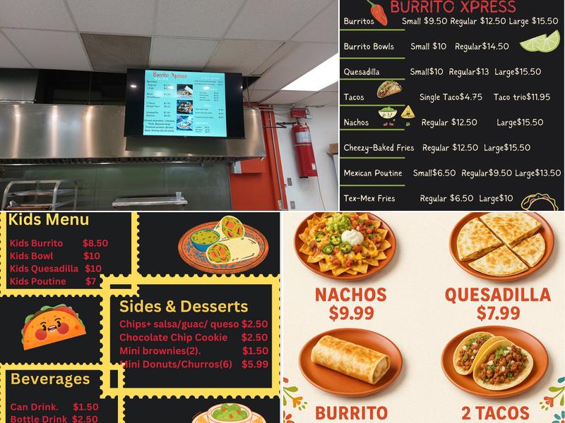 Burrito Xpress Menu