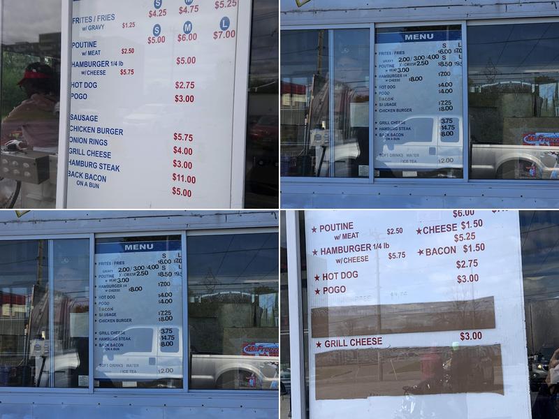 Claude Morin Chip Wagon Menu