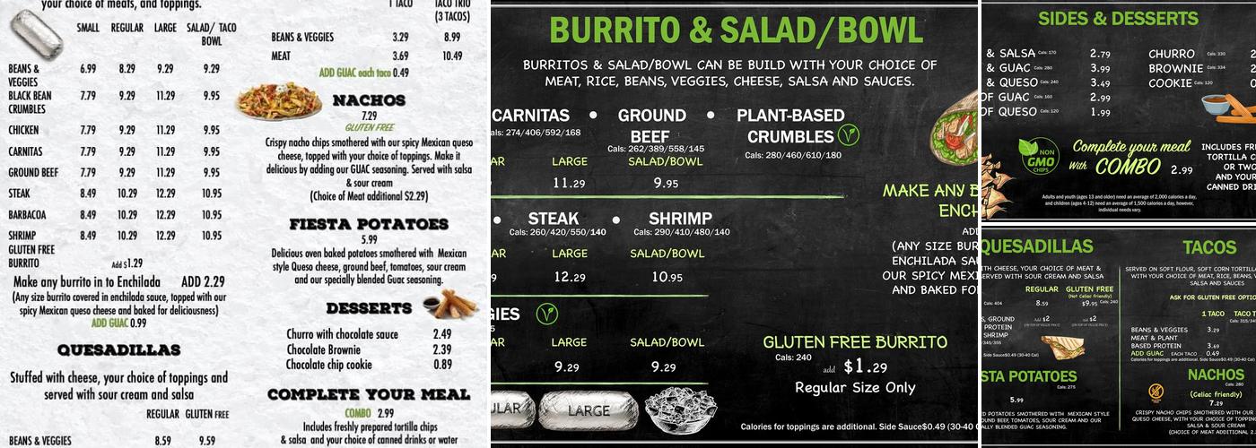 Guac Mexi Grill Menu