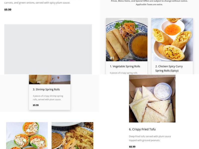 Thai Bite Menu
