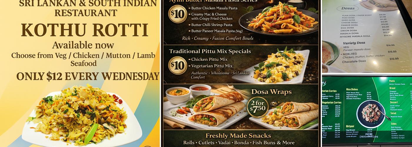 Ayini Restaurant Menu