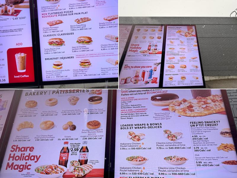 Tim Hortons Menu