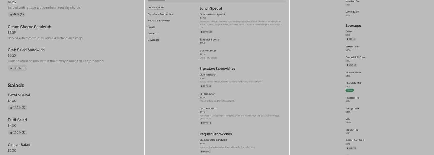 Nan's Place Nandoni Gagne Menu