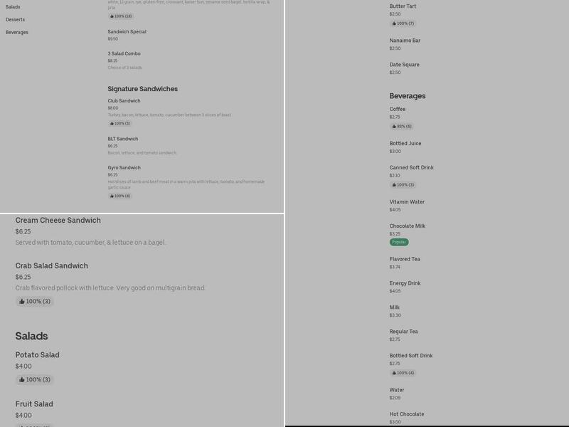 Nan's Place Nandoni Gagne Menu