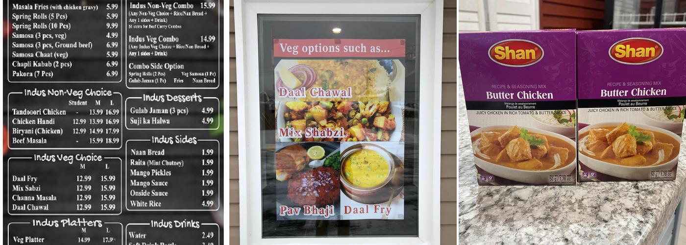 Indus Kitchen Menu