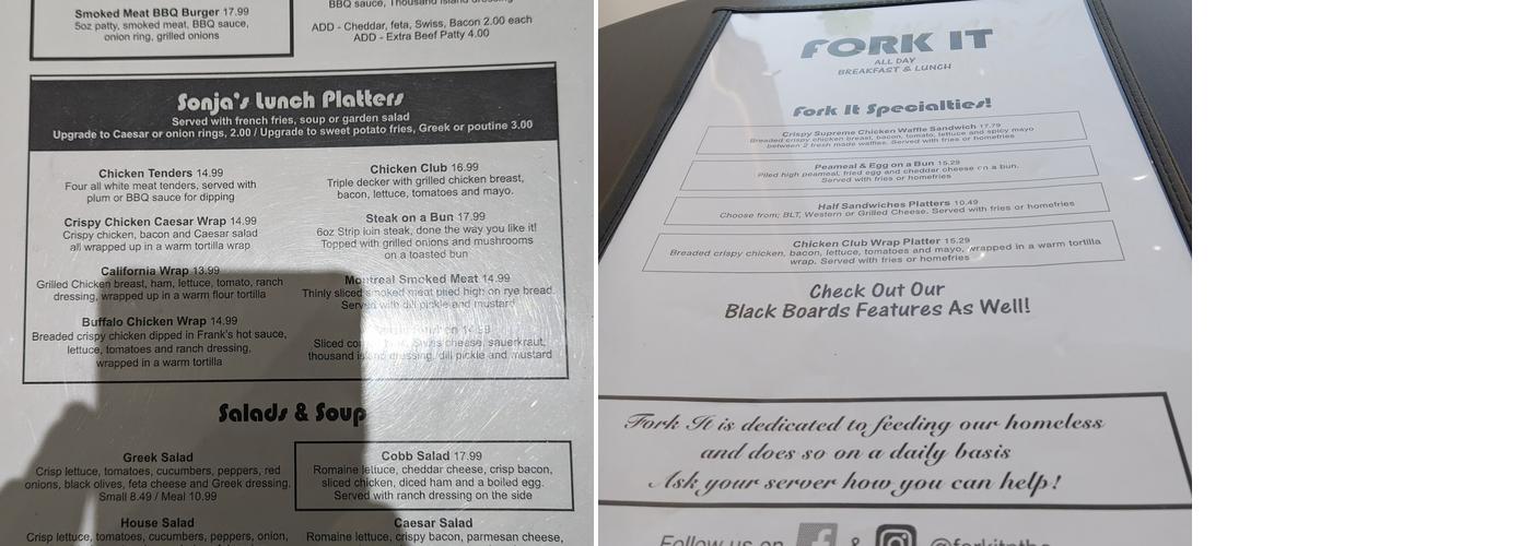Fork It Menu