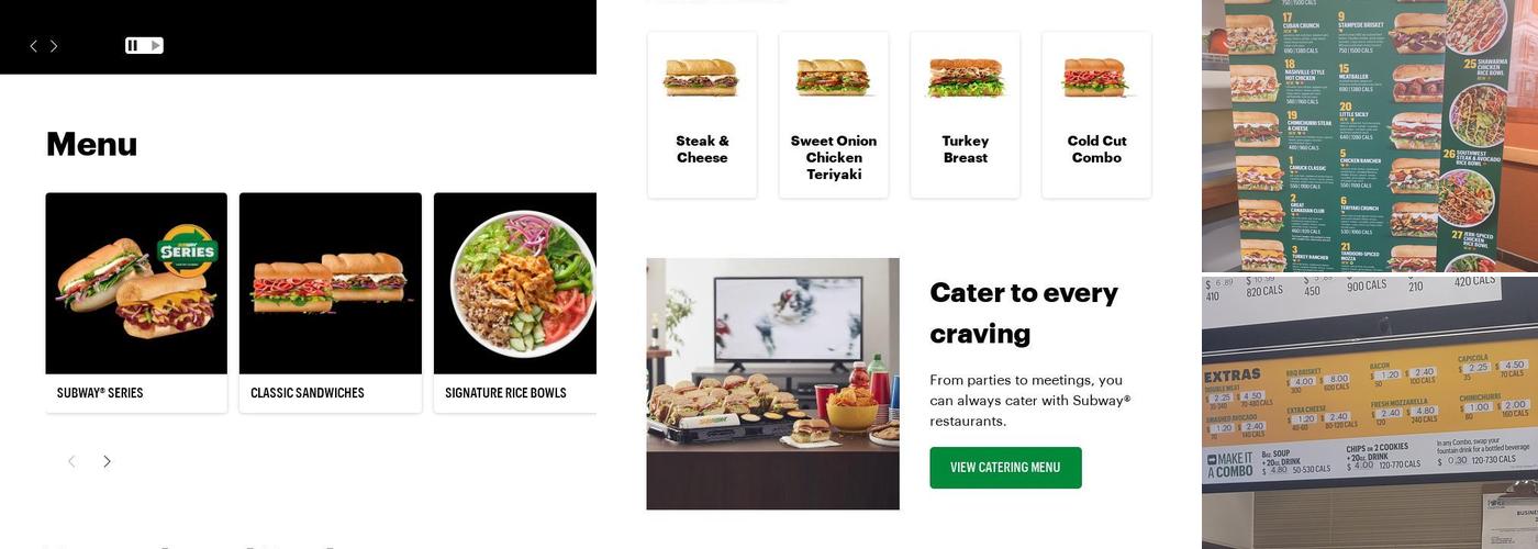 Subway Menu