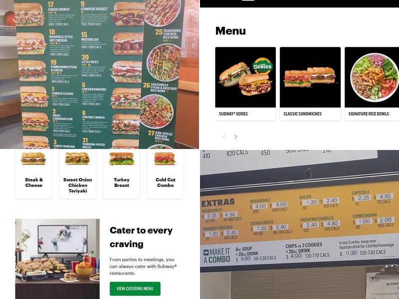 Subway Menu