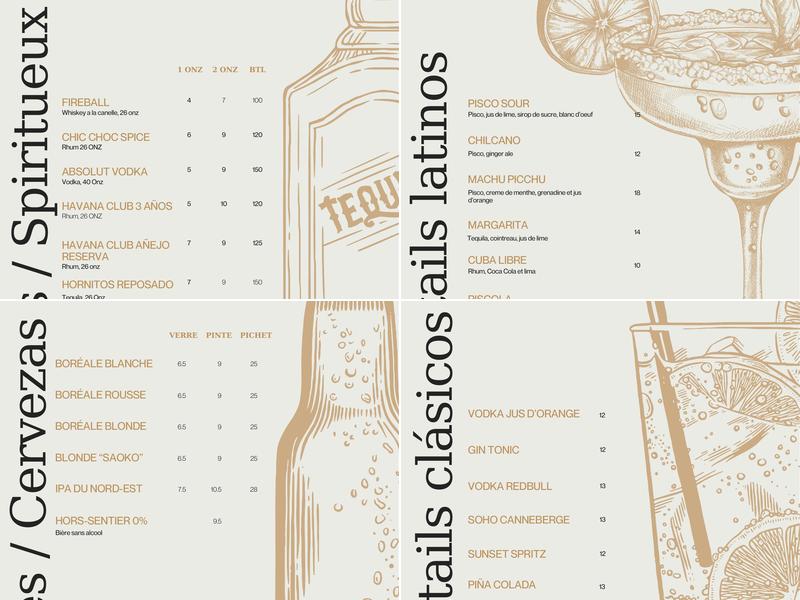 Resto-Bar LIMA Menu
