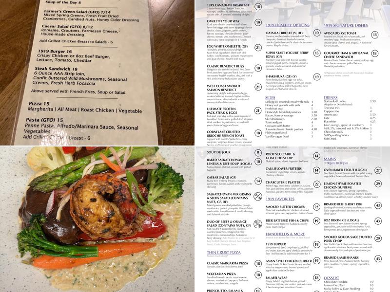 1919 KITCHEN + BAR Menu