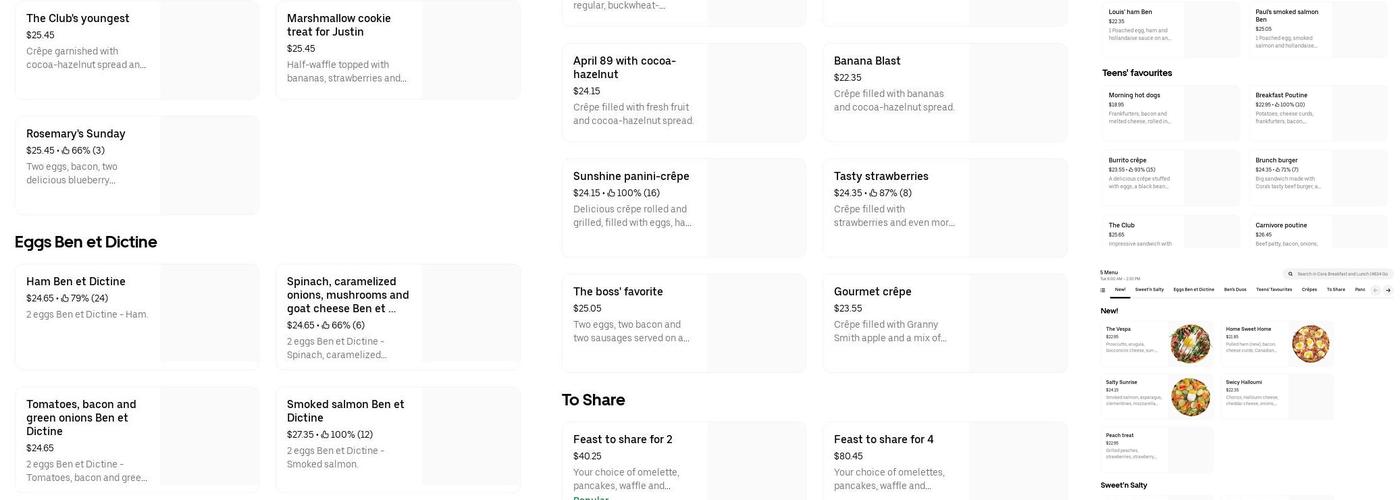 Panini Grill Sandwich Menu