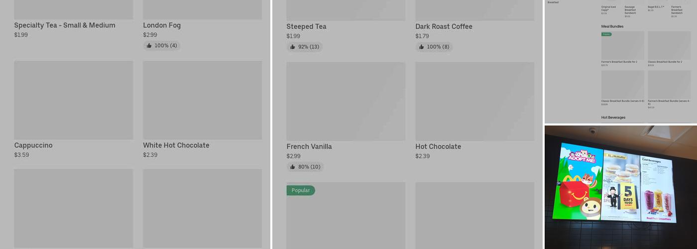 Tim Hortons Menu