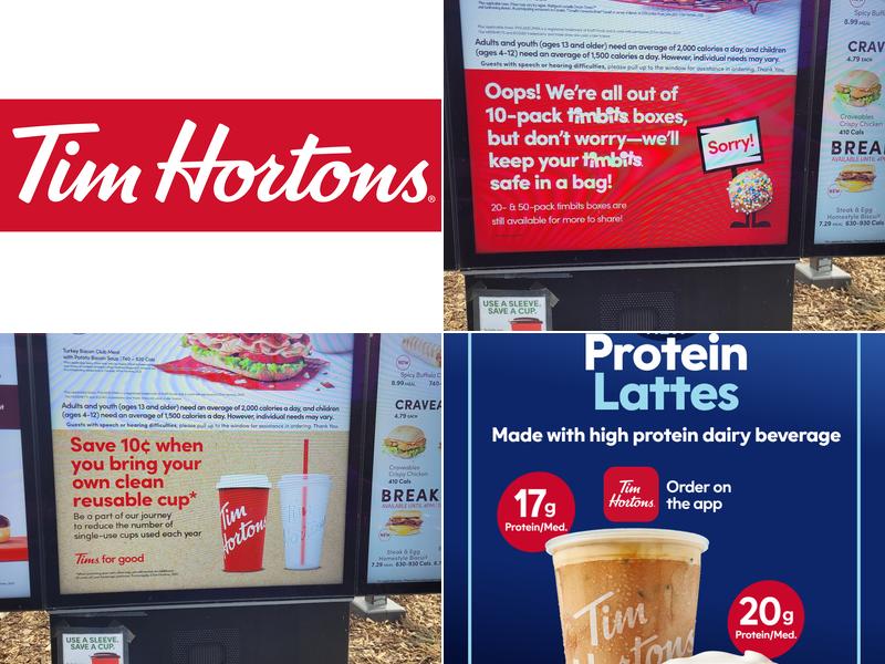 Tim Hortons Menu