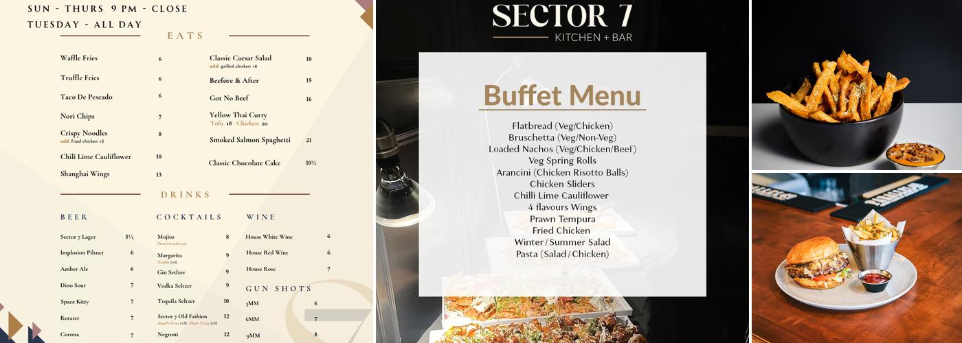 Sector 7 Kitchen + Bar Menu