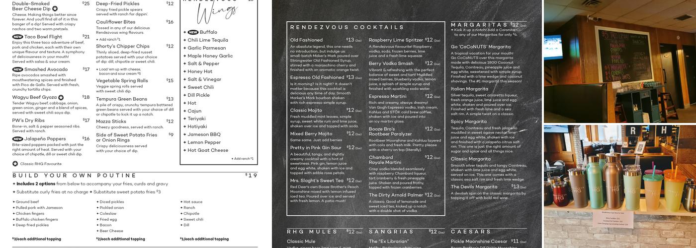 Rendezvous Menu