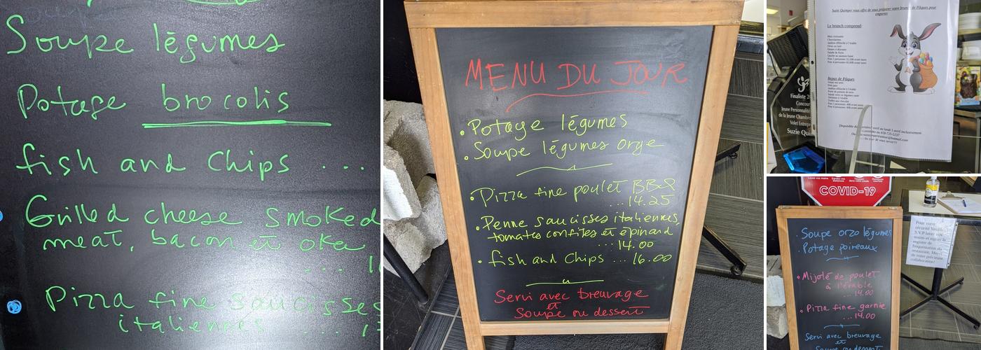 Suzie quimper Traiteur Menu