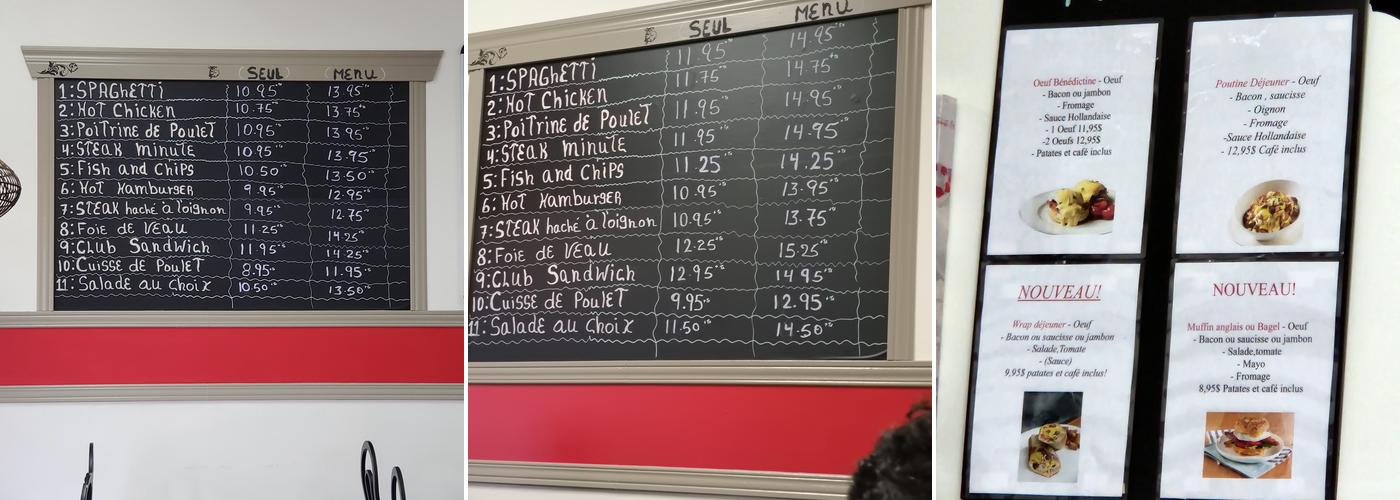 Restaurant Chez Annie Menu